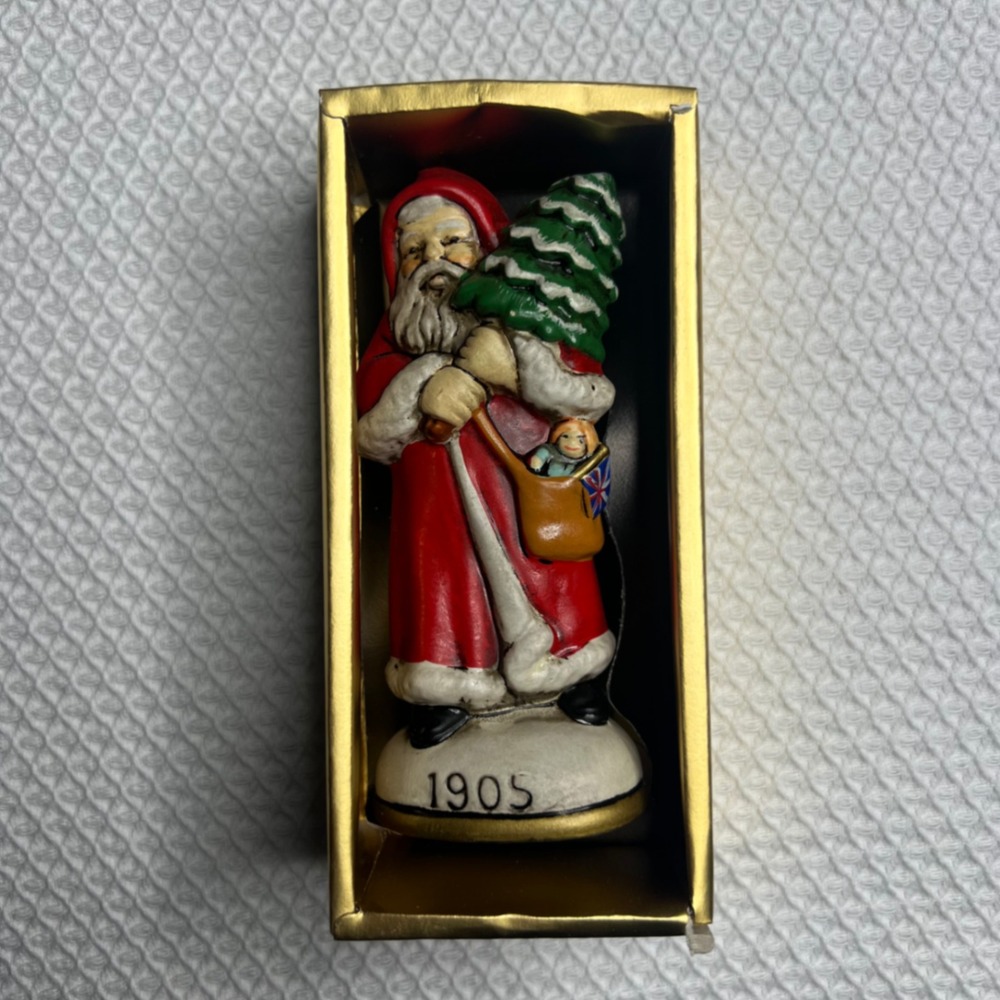 Vtg Memories of Santa 1905 Figurine Christmas Collectible Ornament In Box‎ 6in